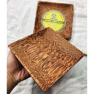 Dĩa Gỗ Dừa Hình Vuông