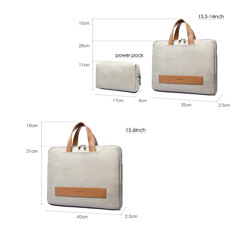 Túi đựng Laptop bằng da Pu nhám chống thấm nước 13 14 15 Inch cho nữ