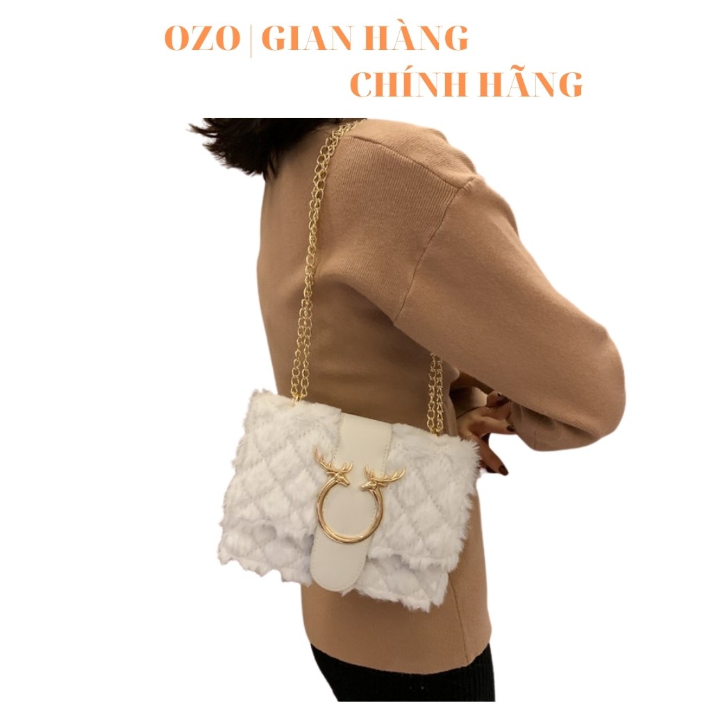 [Mã FAMAYWA2 giảm 10K đơn 50K] Túi xách nữ lông cừu, khoá mạ vàng sang trọng hot trend 2021 - More Beauty | BigBuy360 - bigbuy360.vn