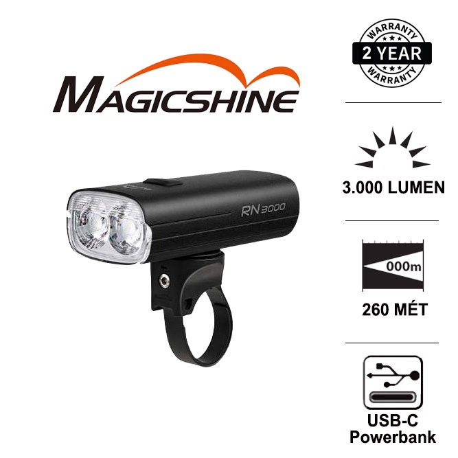 Đèn xe đạp MAGICSHINE RN 3000 2 LED sáng 3000 lm xa 263m sạc USB-C 2 pin 21700 10000mAh Phụ Tùng &amp; Phụ Kiện Xe Đạp
