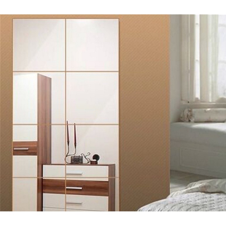 16 Miếng Dán Tường Tráng Gương 3D 15 * 15Cm