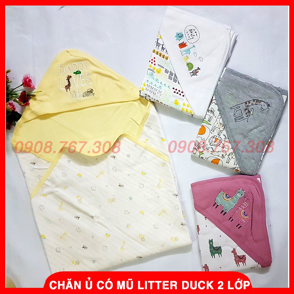 Chăn Ủ Litter Duck Nhiều Màu Cho Cả Bé Trai Bé Gái - Cotton 2 Lớp - BTT00330