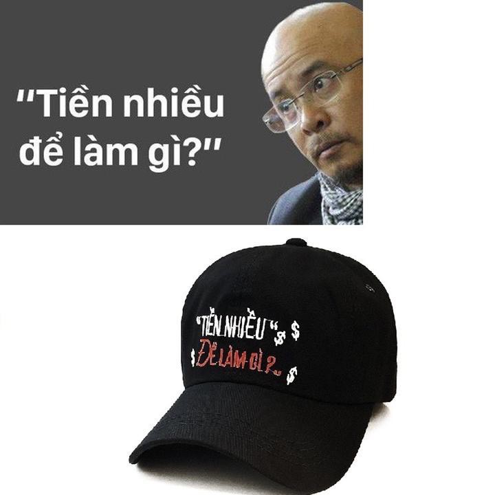 Nón Mũ lưỡi trai Unisex nam nữ thêu Tiền Nhiều Làm Gì làm từ vải 100% cotton thoáng khí