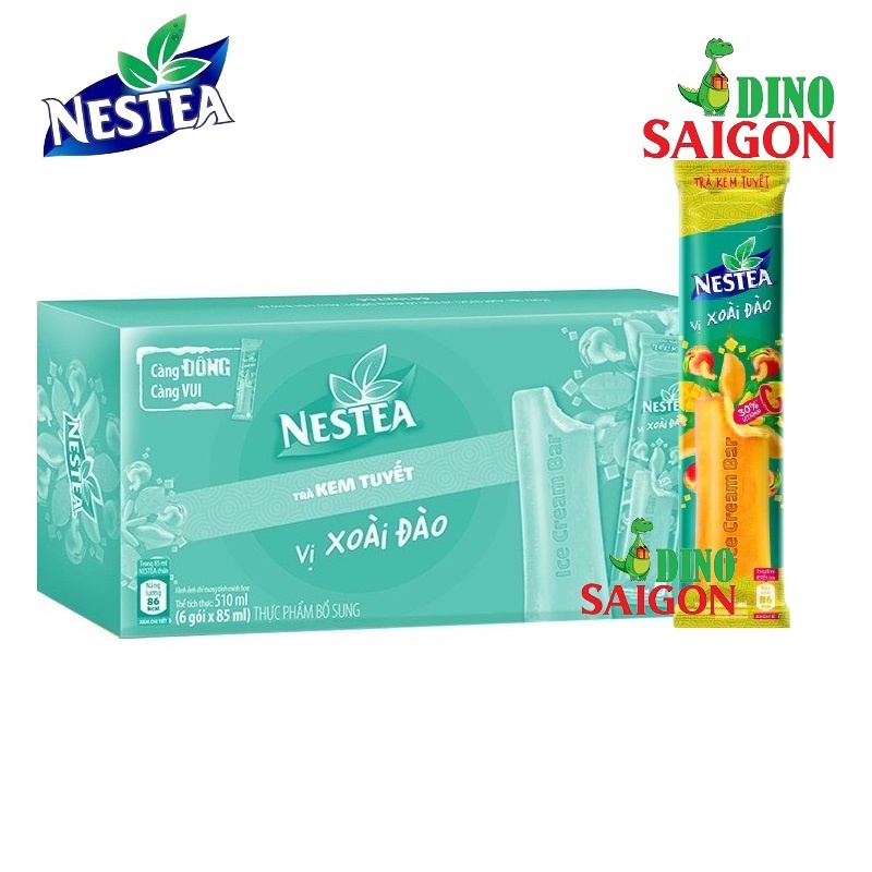 Combo 2 Hộp Trà Kem Tuyết Nestea Các Vị Trà sữa, Xoài Đào và Trà chanh (6 thanh/hộp)