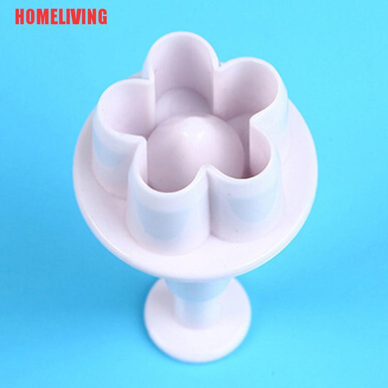 Bộ 4 Khuôn Cắt Bánh Quy Hình Bông Hoa 3D Tiện Dụng Cho Nhà Bếp DIY