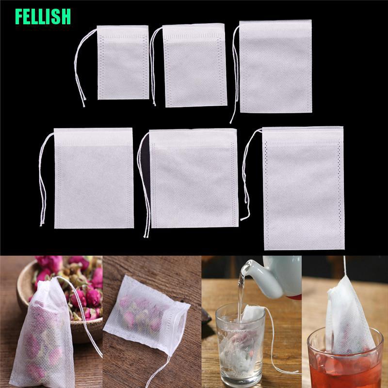 Set 100 túi lọc trà rỗng bằng vải không dệt