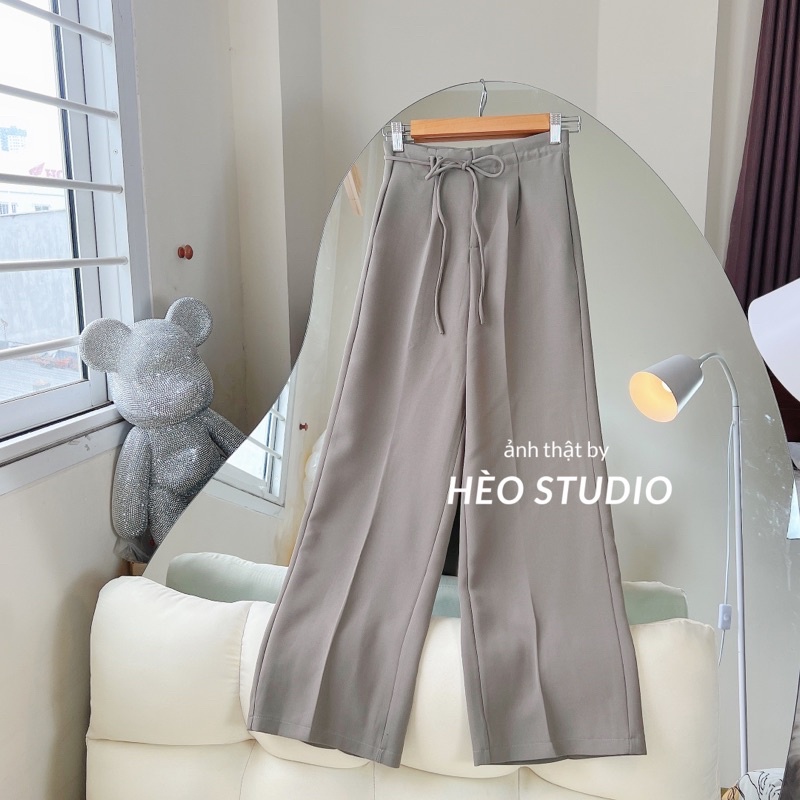 Quần Suông Vải Cột Dây Hèo Studio