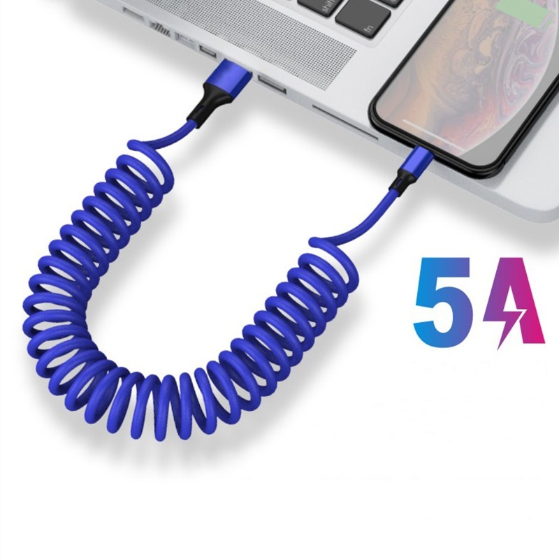 5A Fast Charging Cable / 1.5M Nylon Braided Spring Cables / Type C USB Cable /Lightning Cables Cord