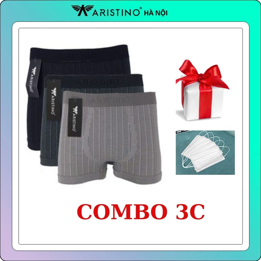 Combo 3 chiếc sịp đùi sợi tre ARISTINO siêu co giãn cạp liền mảnh AD15