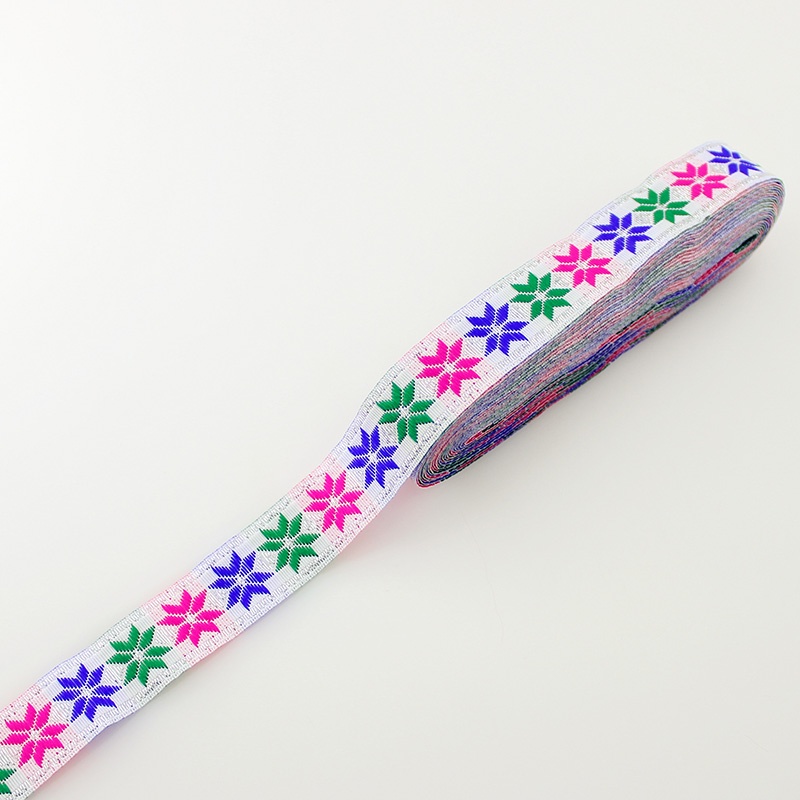 Set 5 Yards Vải Satin Ren Bản Rộng 2cm Thêu Họa Tiết Dùng May Quần Áo