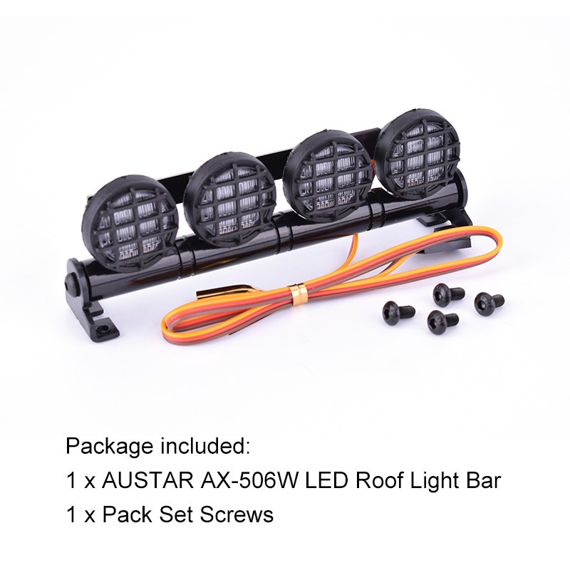 Thanh Đèn LED AUSTAR AX-506W Cho Xe Điều Khiển Từ Xa 1 / 10 1 / 8 HSP TAMIYA CC01 Axial SCX10