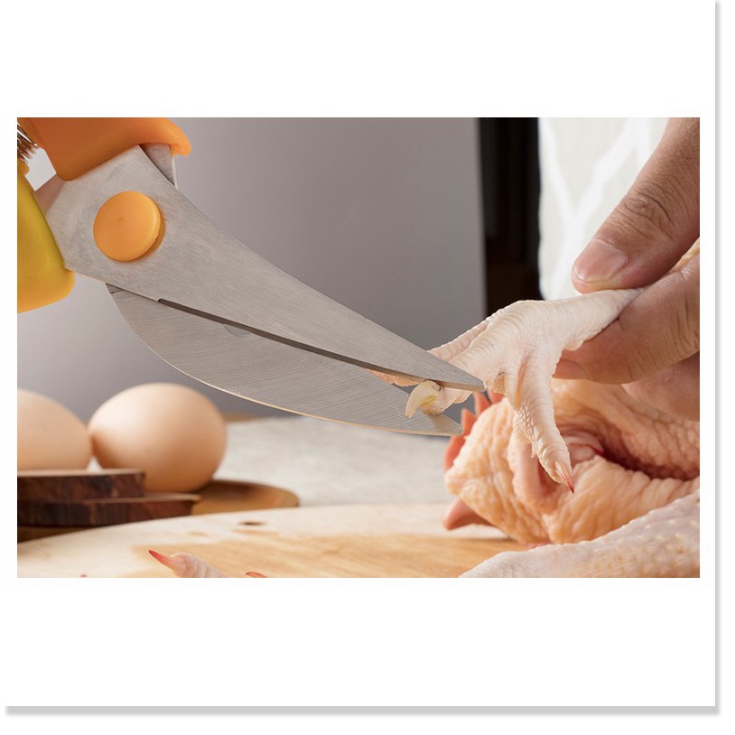 Kéo cắt gà 👉BH 1 THÁNG 👈Kéo cắt Kitchen đa năng - Dụng cụ nhà bếp cắt thịt vịt một cách dễ dàng 8138