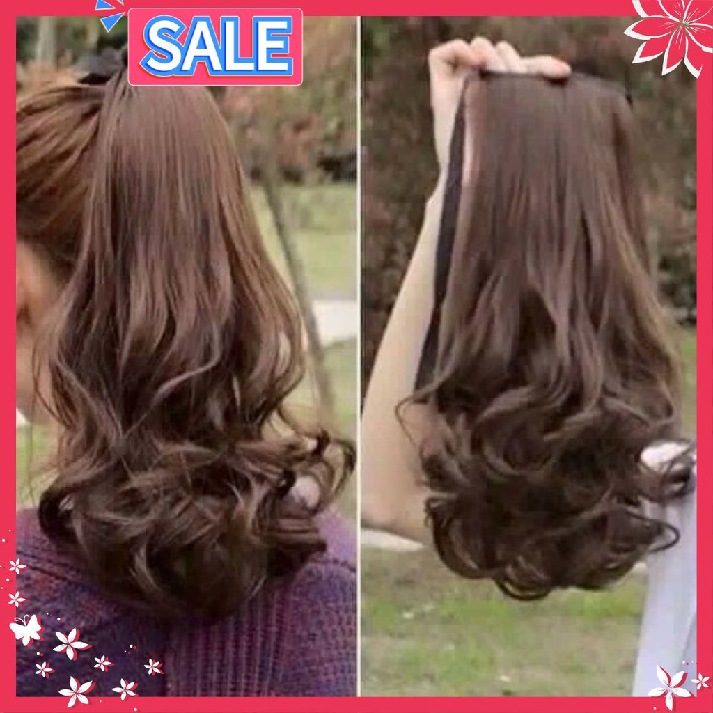 (SIÊU SALE) ĐUÔI TÓC GIẢ UỐN XOĂN (HÀNG CAO CẤP) (FREE SHIP)
