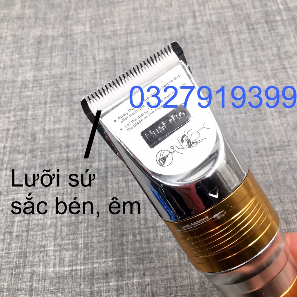 ✅Free Ship✅ Tông đơ cắt tóc 2 pin cao cấp HUAERBO F10