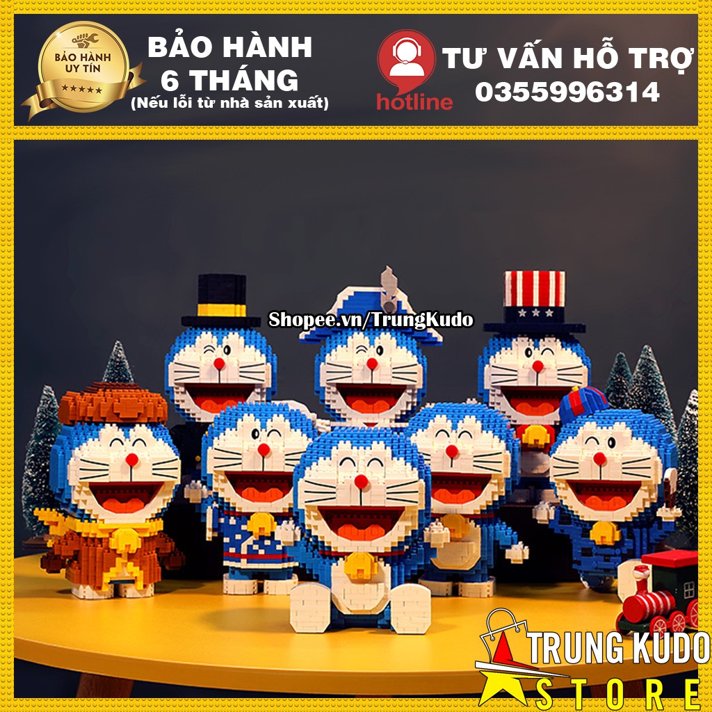 Lego Doremon - Đồ Chơi Xếp Hình Doremon Nano Block Lắp Ráp 8 Mô Hình Doremon Khác Nhau