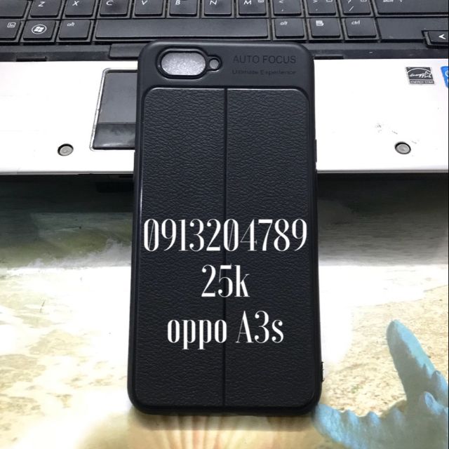 Ốp lưng vân da oppo A3s chính hãng auto focus