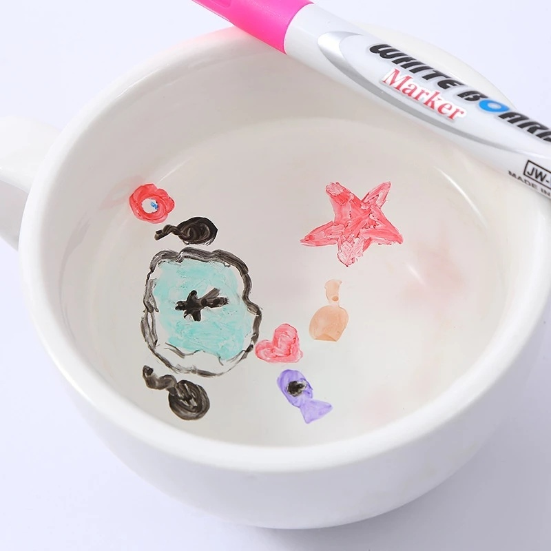 Set 12 Bút Lông Nhiều Màu Sắc Không Độc Hại Không Độc Hại Kèm Bút Lông Viết Bảng Đen