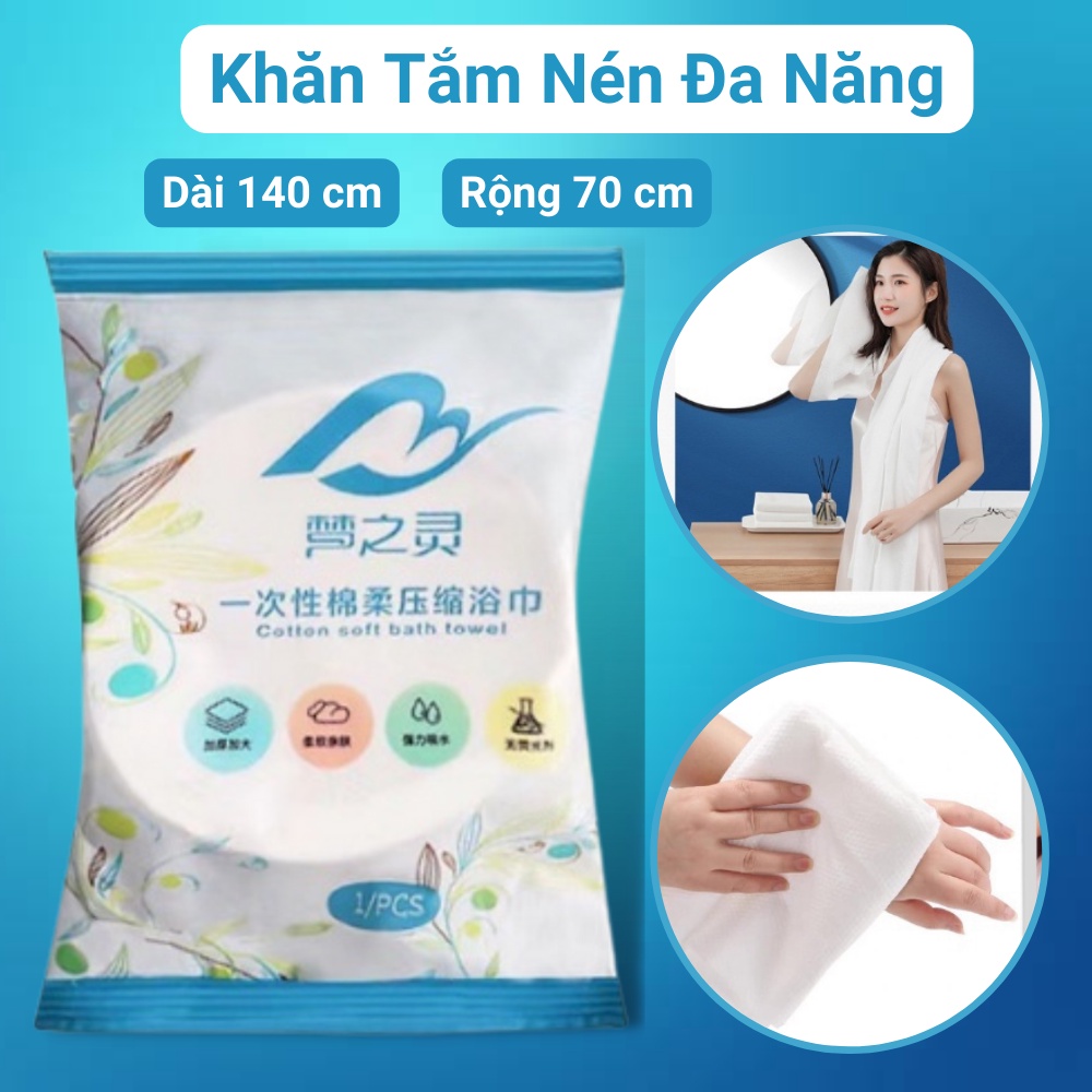 Khăn Tắm Nén Dạng Viên Tiện Dụng Mang Theo Đi Du Lịch Đi Chơi Đa Năng Chất Liệu Cotton Thấm Hút Tốt Dùng Một Lần Kotic