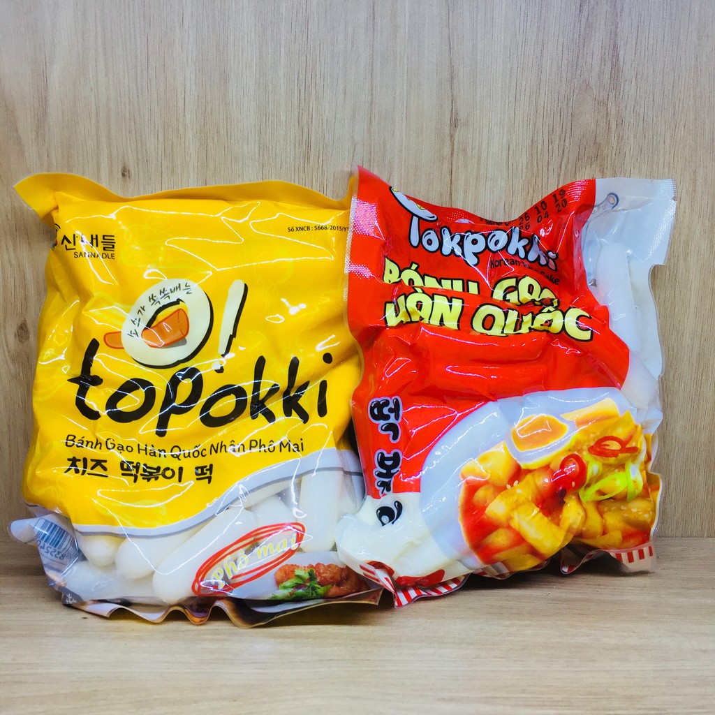 500g topokki truyền thống và 500g tokpokki nhân phô mai