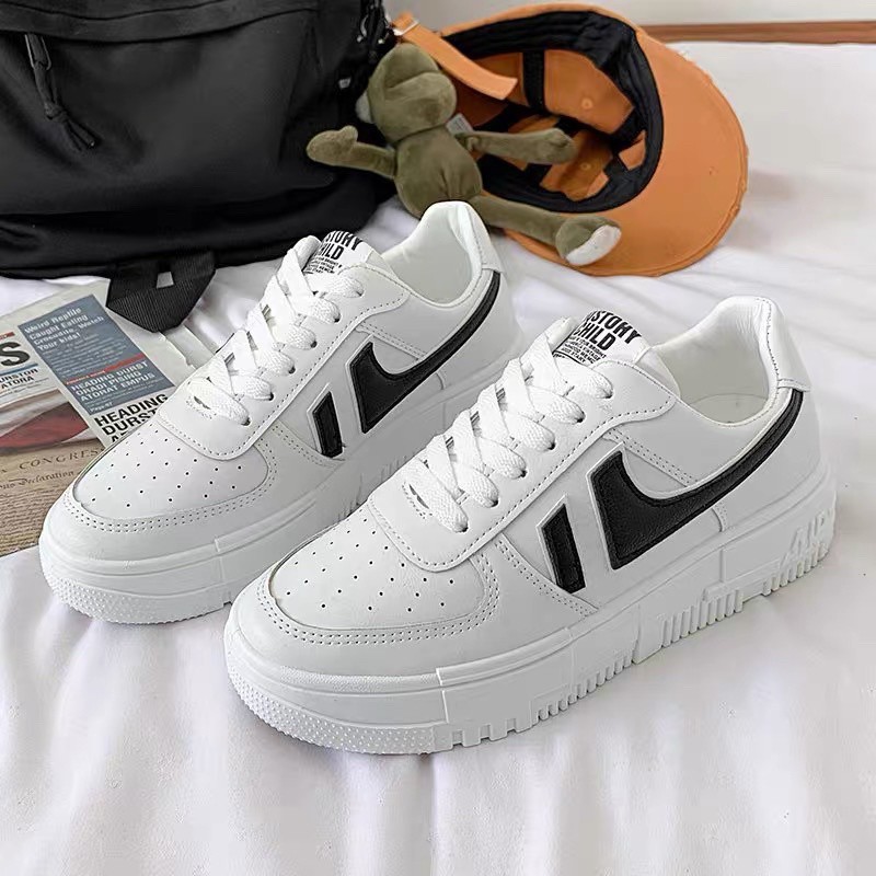 Giày thể thao nữ 66 đế bằng, Giày sneaker nữ thấp cổ kiểu dáng Hàn quốc | BigBuy360 - bigbuy360.vn