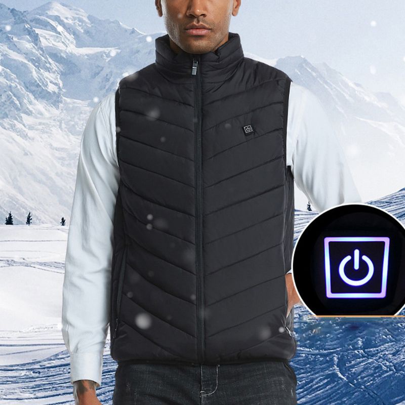 Áo Khoác Không Tay Giữ Ấm Có Thể Sạc Lại Bằng Cổng USB Thời Trang Mùa Đông Cho Nam Nữ