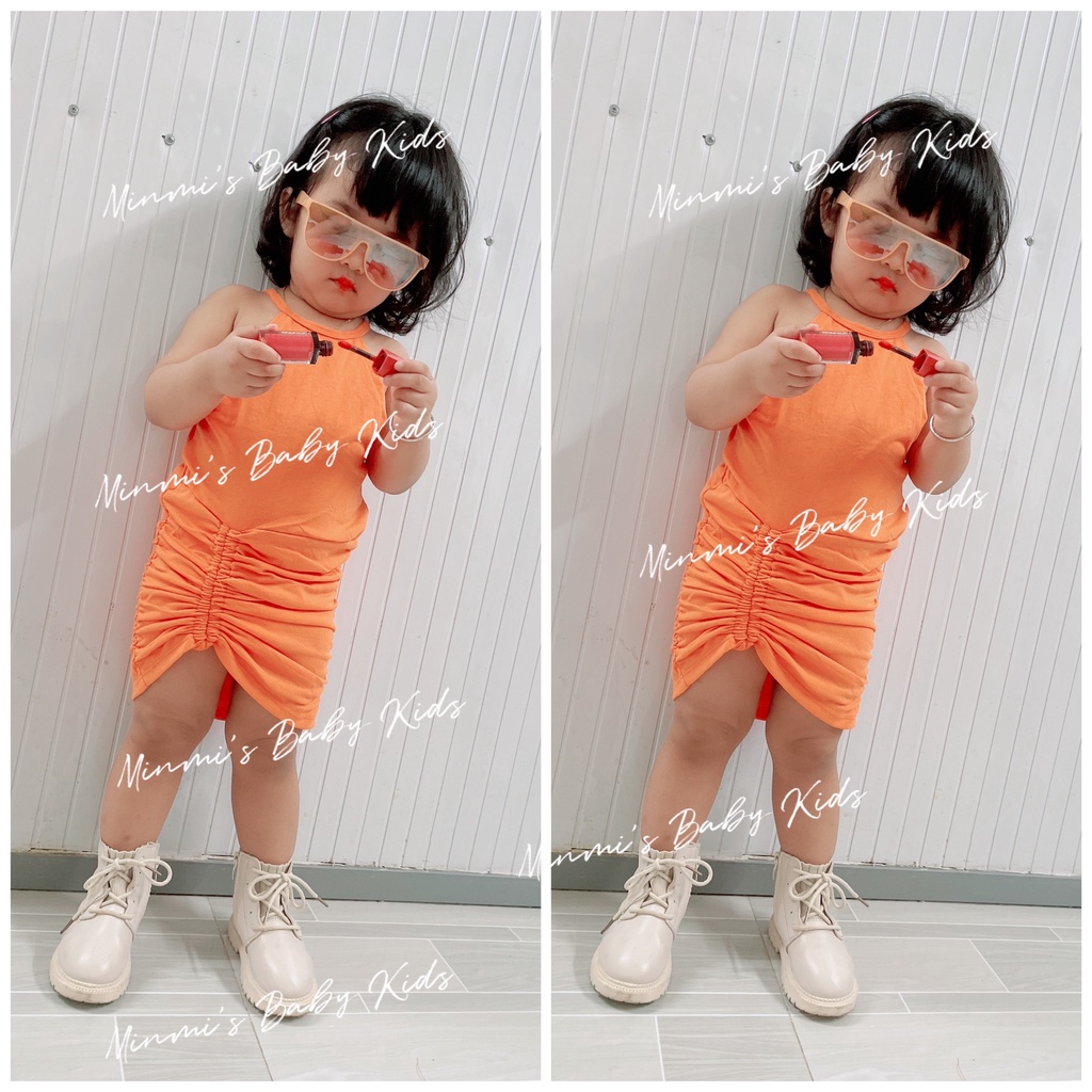 Kiểu Đầm Body Rút Dây Đủ Size Cho Bé Gái 1 Tuổi đến 8 Tuổi Nhã Uyên Kids Mã D005