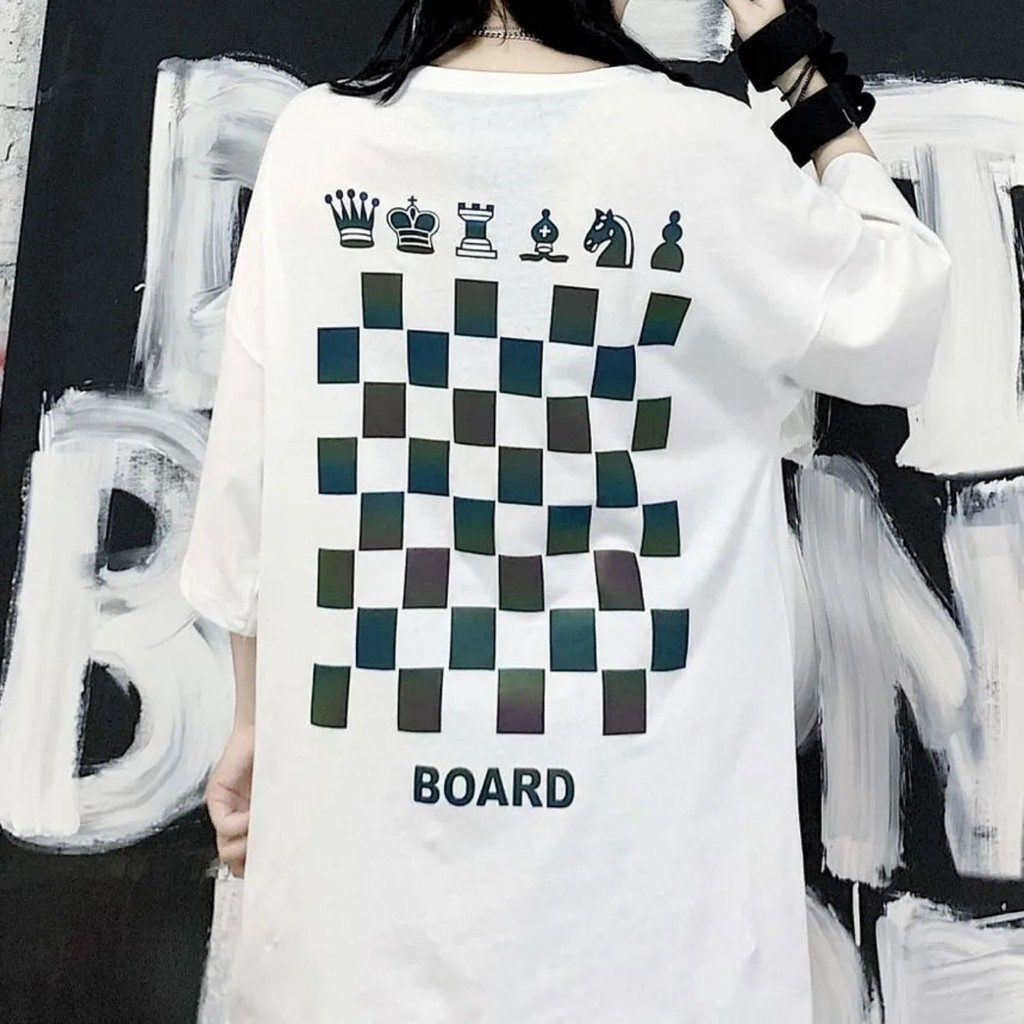 Áo thun Stee Phản quang 7 màu CHESS BOARD Unisex