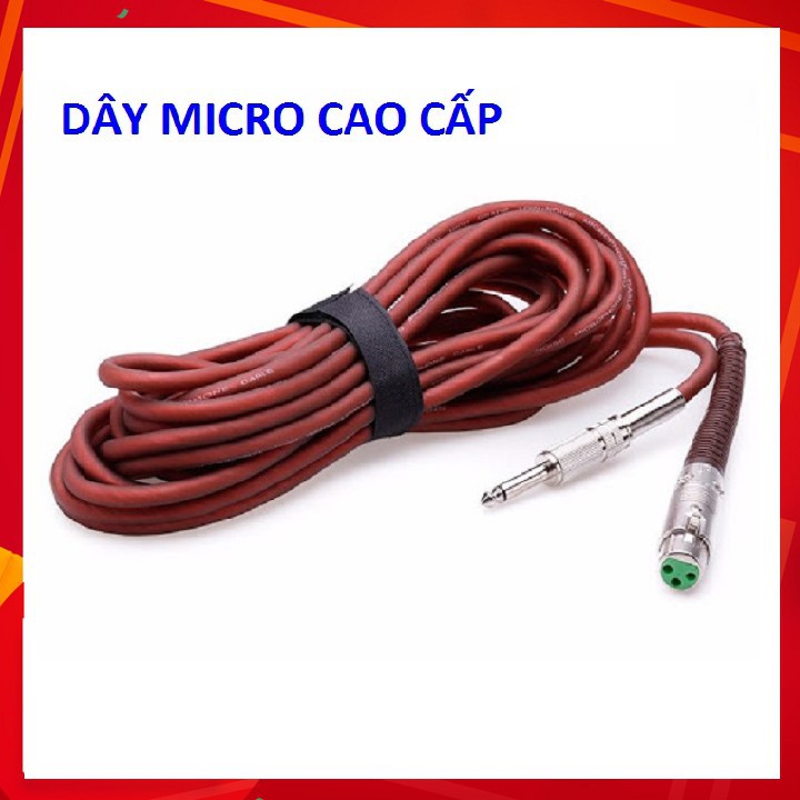 Dây micro nâu dài 6m dành cho các loại micro có dây