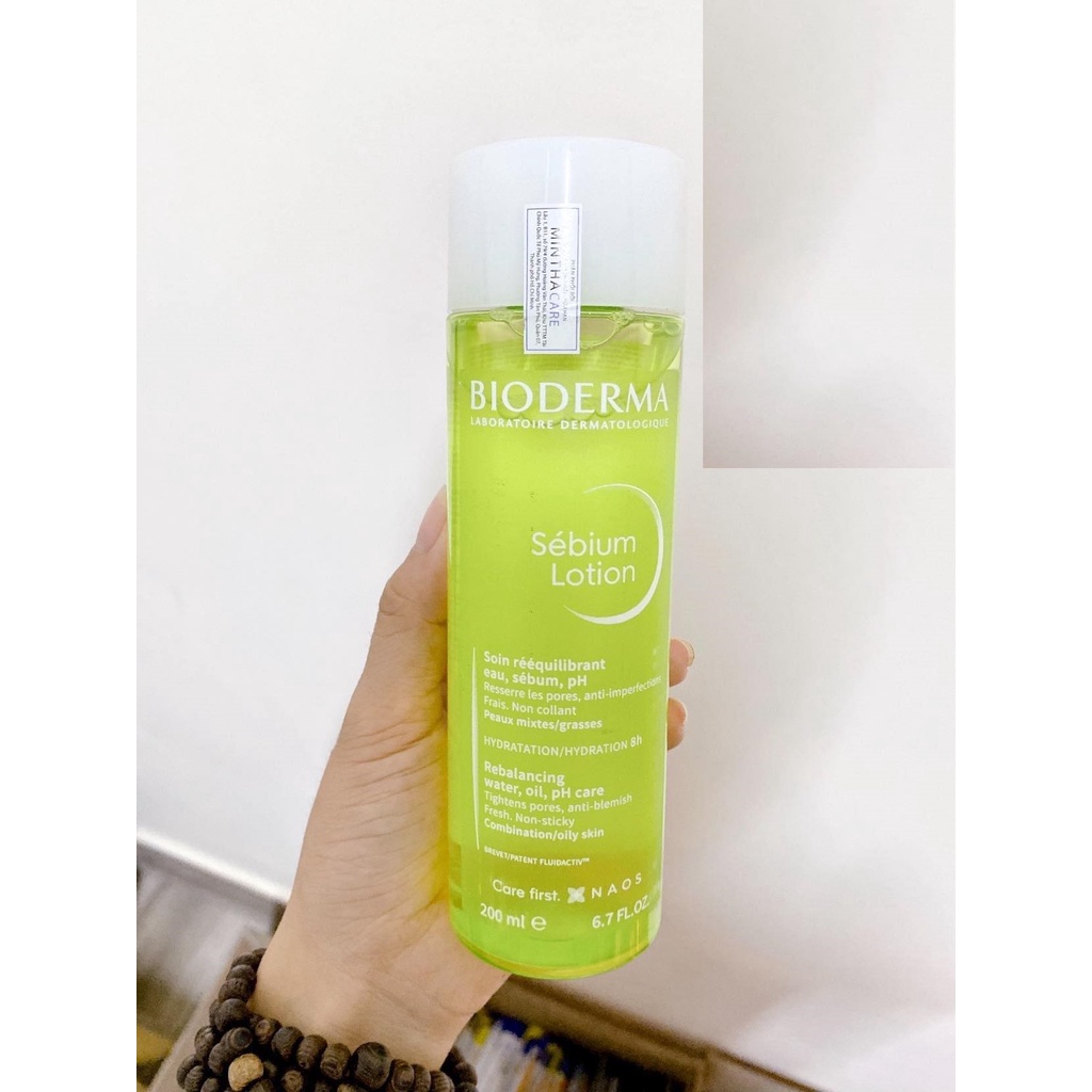 Dung dịch cân bằng Bioderma Sébium Lotion 200ml cho da hỗn hợp và da dầu