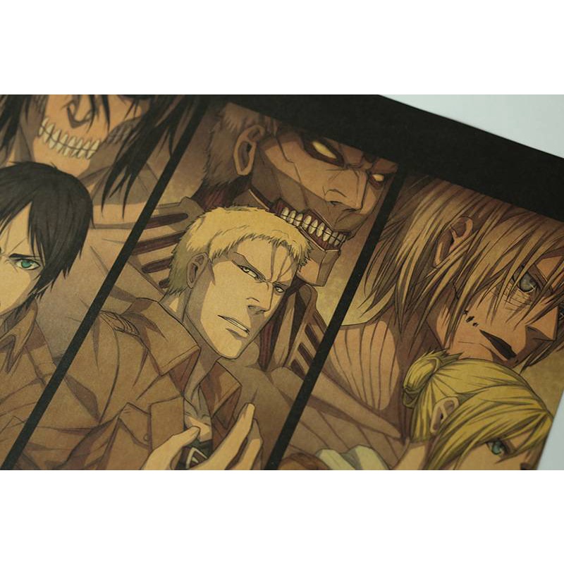 Áp Phích Trang Trí Nội Thất Hình Attack On Titan 50x35cm