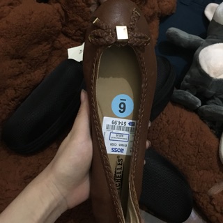 Giày búp bê nơ nâu
