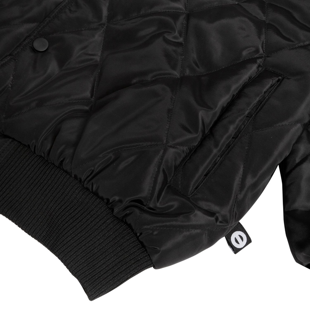 Áo khoác bomber nam, áo phao nữ chần bông màu đen local brand ONTOP Cotton-padded Bomber Jacket