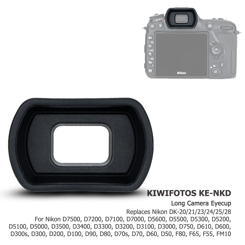 Kiwifotos Thị Kính Kính Ngắm Eyecup Silcone Dài Cho Máy Ảnh Nikon D3500 D3400 D3300 D3200 D3100 D3000 D7500 D7200 D7100 D7000 D5200 D5100 D5000 D750 D610 D600 D300s D300 D200 D100 D90 D80 D70s D70 D60 D50 F80 F65  F55 FM10