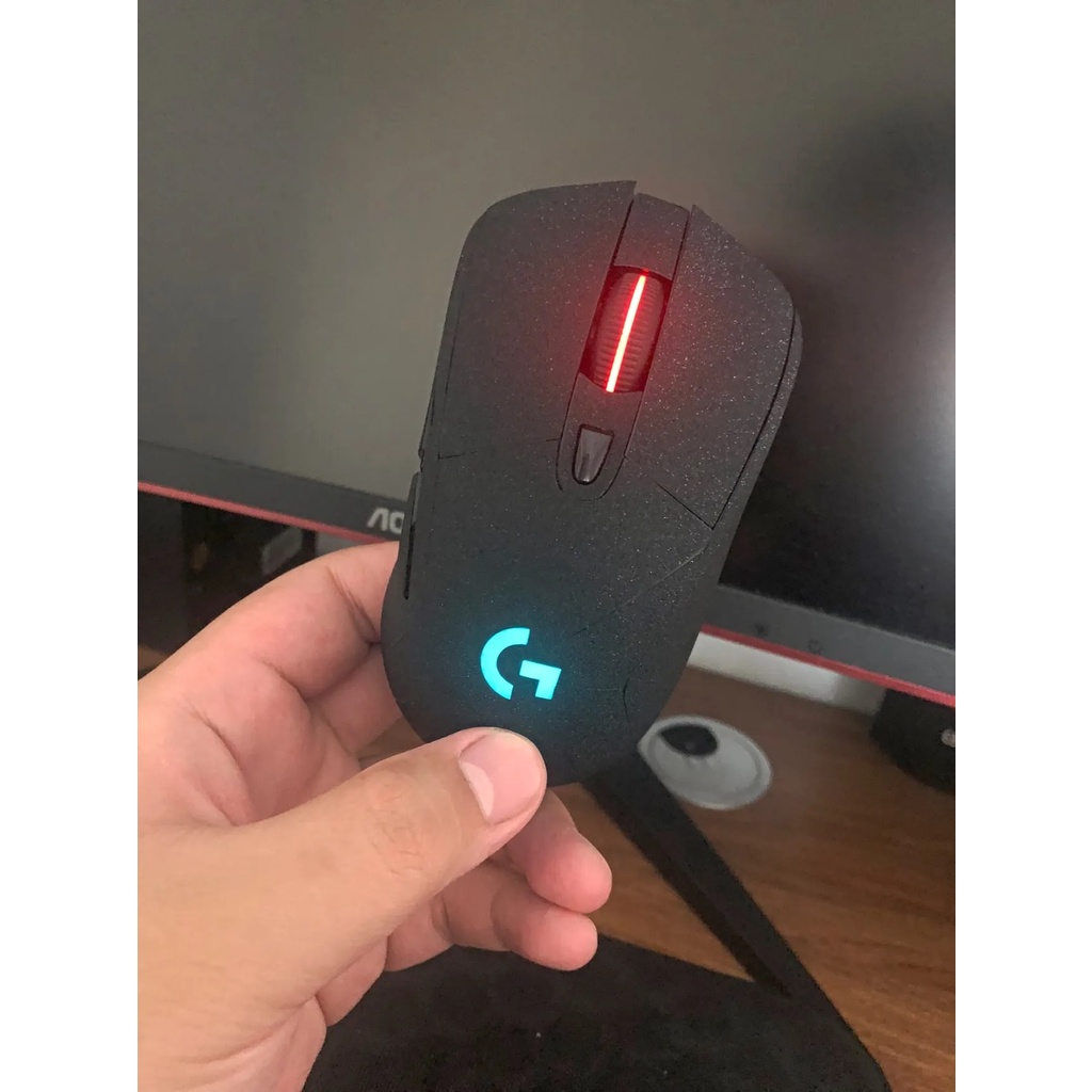 Bộ Miếng Dán Trang Trí Chuột Không Dây Chống Mồ Hôi Chống Trầy Xước Màu Trơn Cho Logitech G703 G603