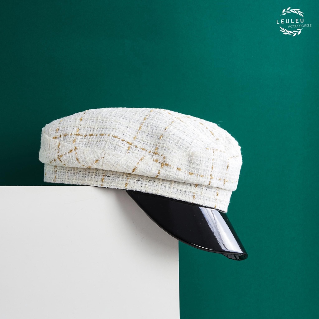 MŨ BAKERBOY DẠ TWEED TRENDY LEULEU.ACCESORIZE