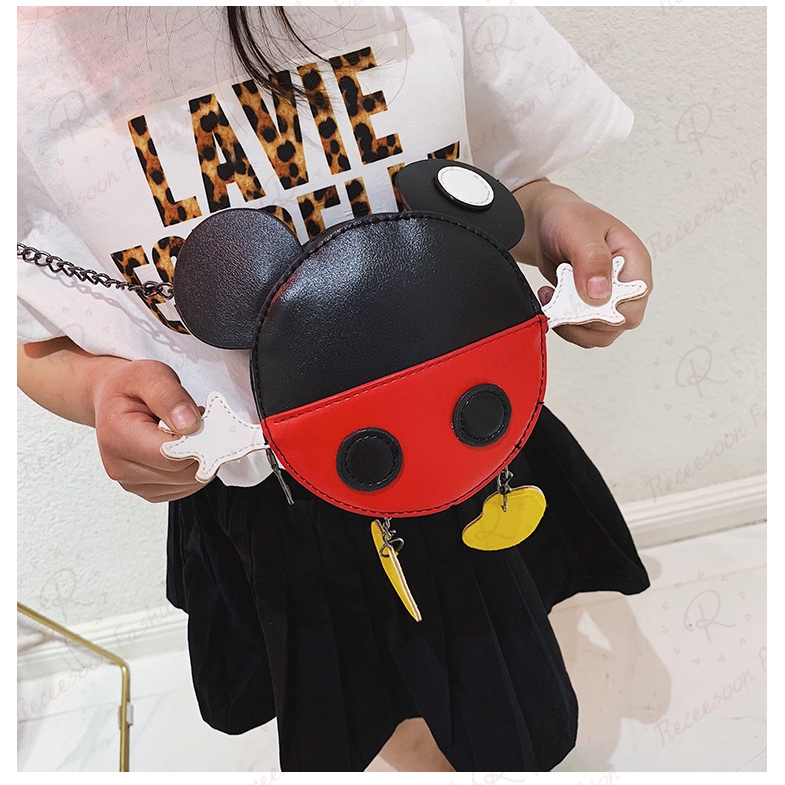 Cartoon Mickey Mouse Kids Shoulder Bags Girls Mini Bag Cute Minnie Crossbody Bag Girl Birthday Gift