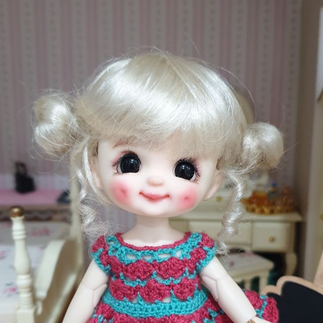 Wig búp bê, size 4-5 inch