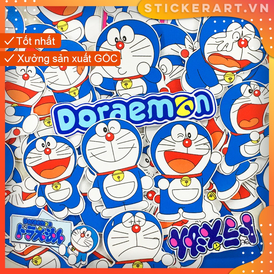 [DOREMON] 48 Sticker chống nước/ trang trí, dán xe laptop mũ bảo hiểm vali...