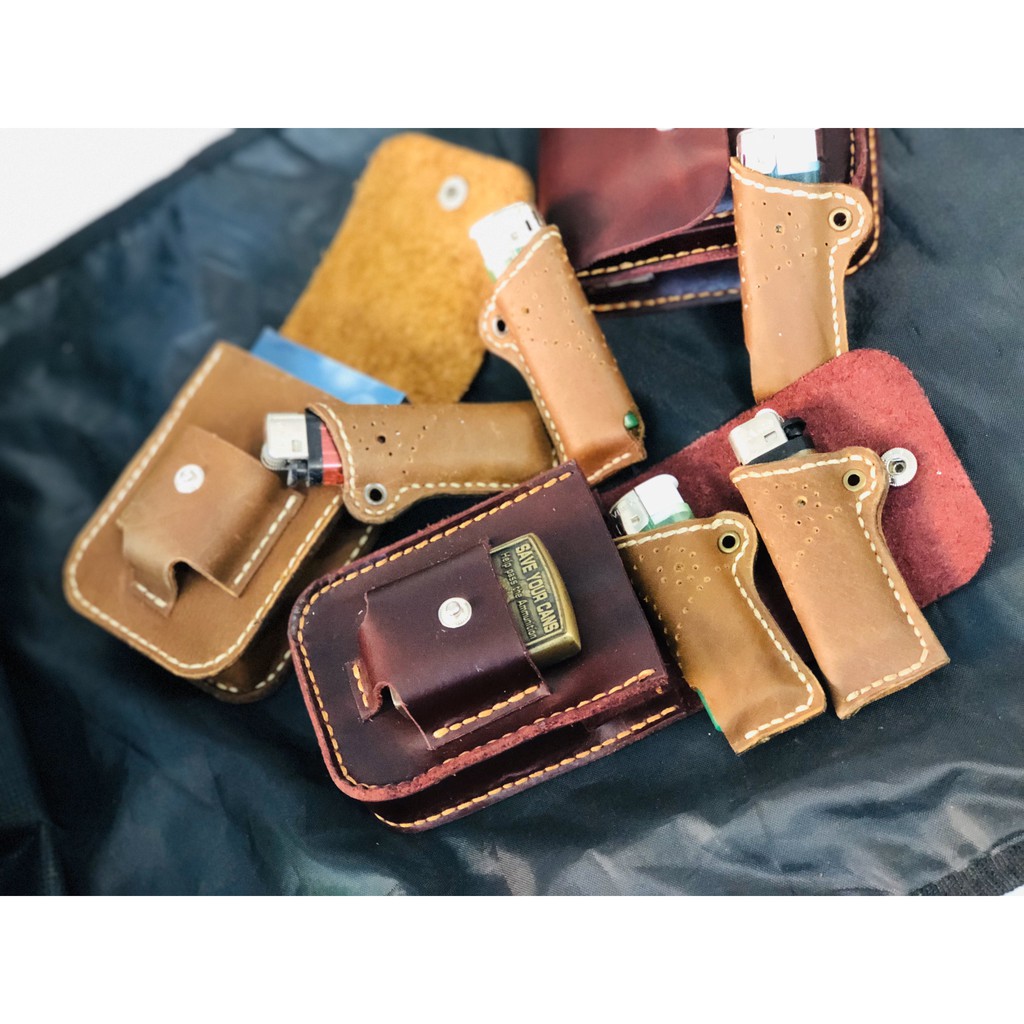 bao da hột quẹt - leather lighter case