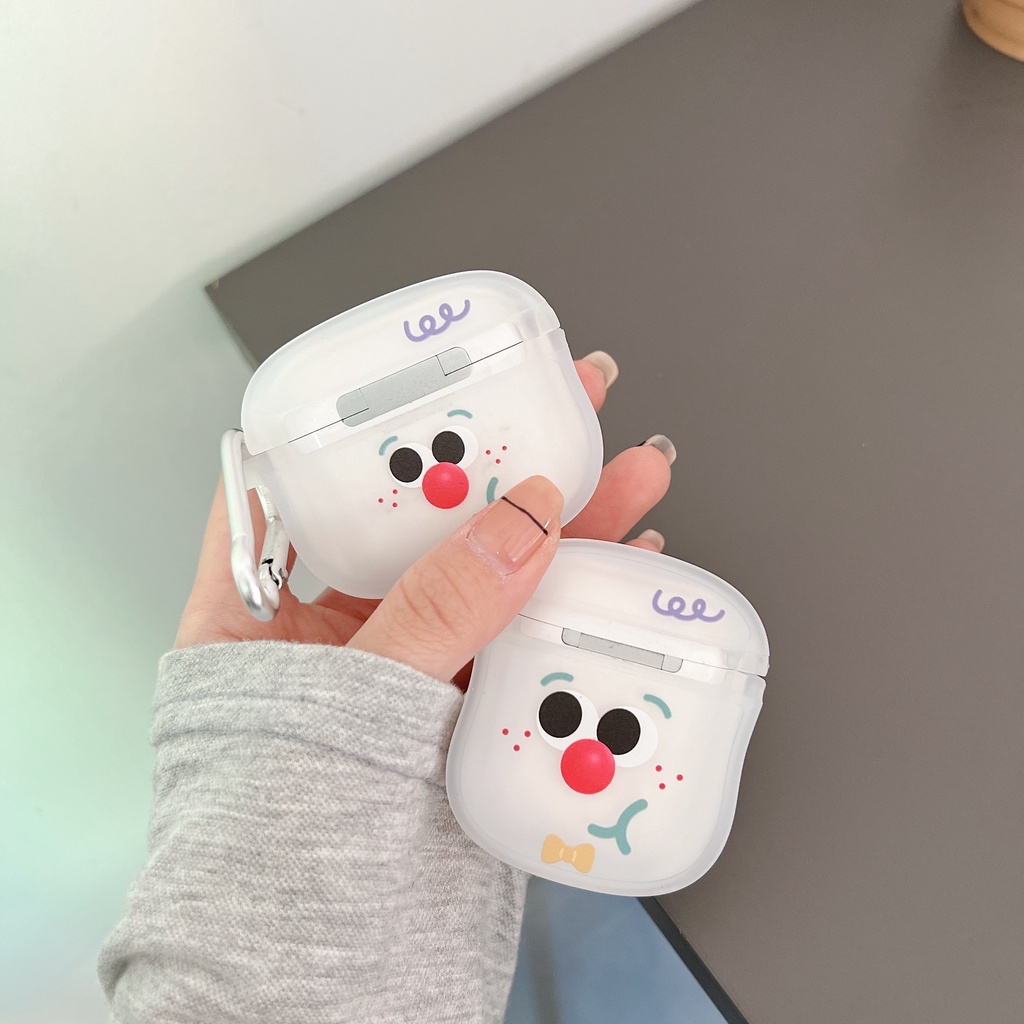 Vỏ Bảo Vệ Hộp Sạc Tai Nghe airpods 1 2 pro Bằng tpu Mềm Hình Biểu Cảm Dễ Thương