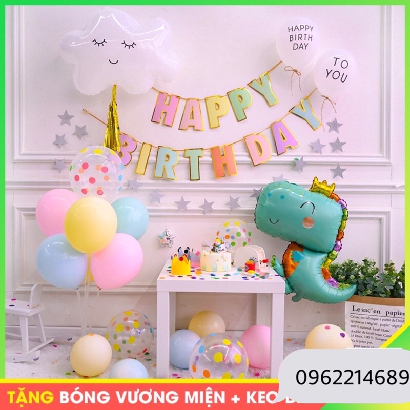 SET trang trí sinh nhật Handmade kiểu Hàn Quốc cực rẻ và đơn giản tại nhà [ Tặng kèm QUÀ ]