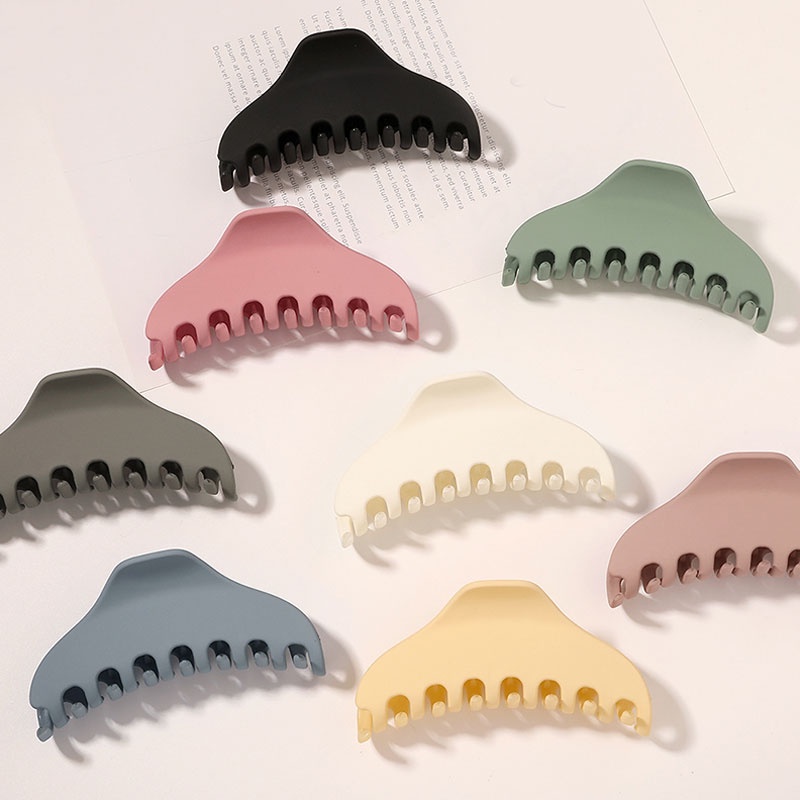 Matte Hair Claws Clip Acrylic Solid Color Hair Clip Big Size Makeup Hair Styling Barrettes Women Girls Hair Accessories Retro Geometric Shark Clip Ponytail Clip Candy Color Bath Catch Clip 1PC Frosted Hairpins Korea Candy INS Headwear