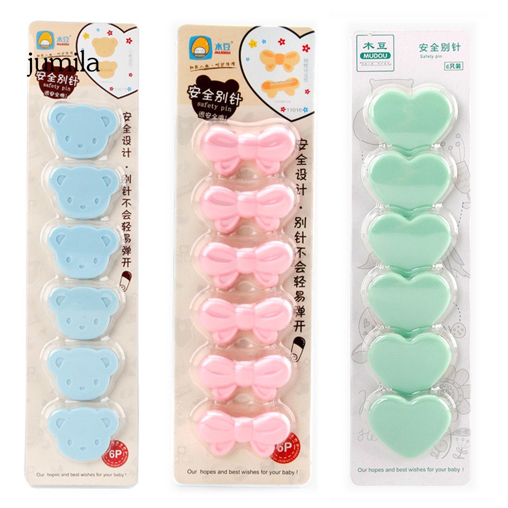 Set 6 Kẹp Giữ Khăn Em Bé