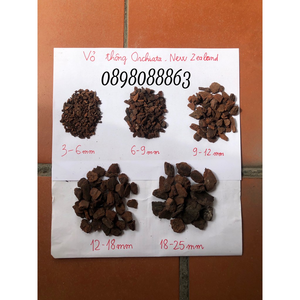 1kg Vỏ thông Orchiata nhập khẩu New Zealand giá thể trồng hoa lan
