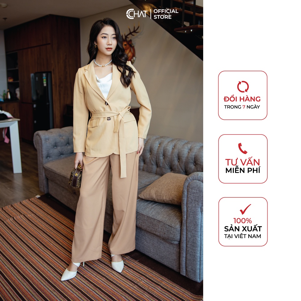 Blazer đai buộc 2 cúc CCHAT