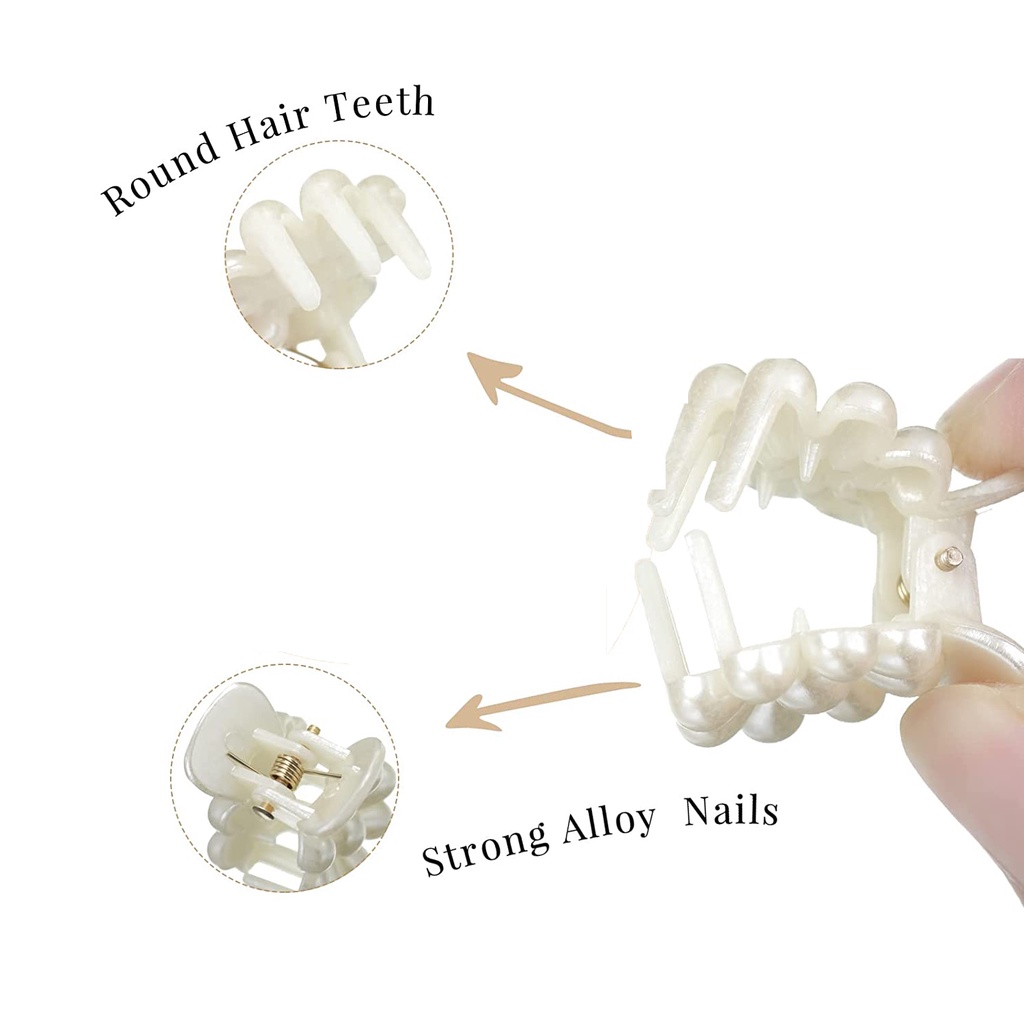 Kẹp tóc đính ngọc trai nhân tạo lấp lánh cho nữ
