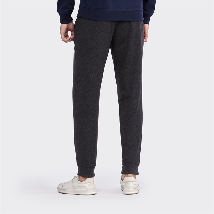 Quần Jogger thun thu đông nam ARISTINO APA005W2 trơn màu  dáng suông vừa cạp chun bo gấu thể thao vải Cotton cao cấp