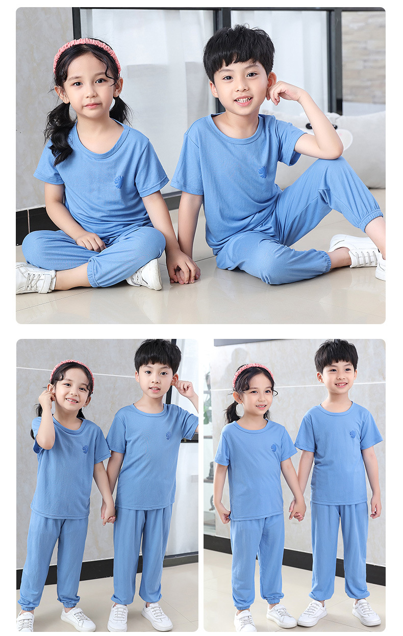 Set Đồ Bộ Ngắn Tay In Họa Tiết Dễ Thương Dành Cho Các Bé