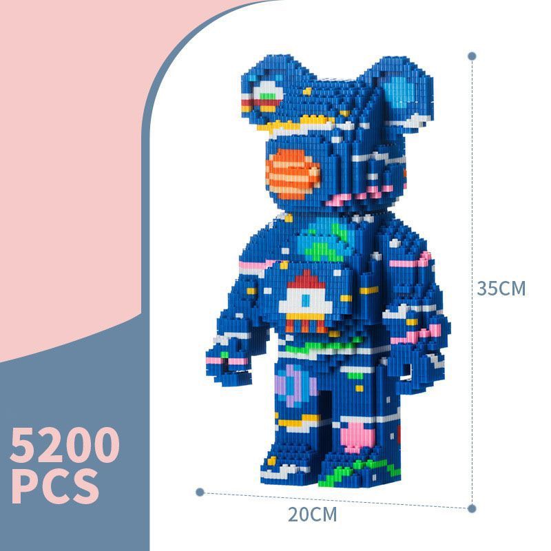 Bộ đồ chơi lắp ráp xếp hình lego gấu Bearbrick II - Đồ chơi xếp hình 3D