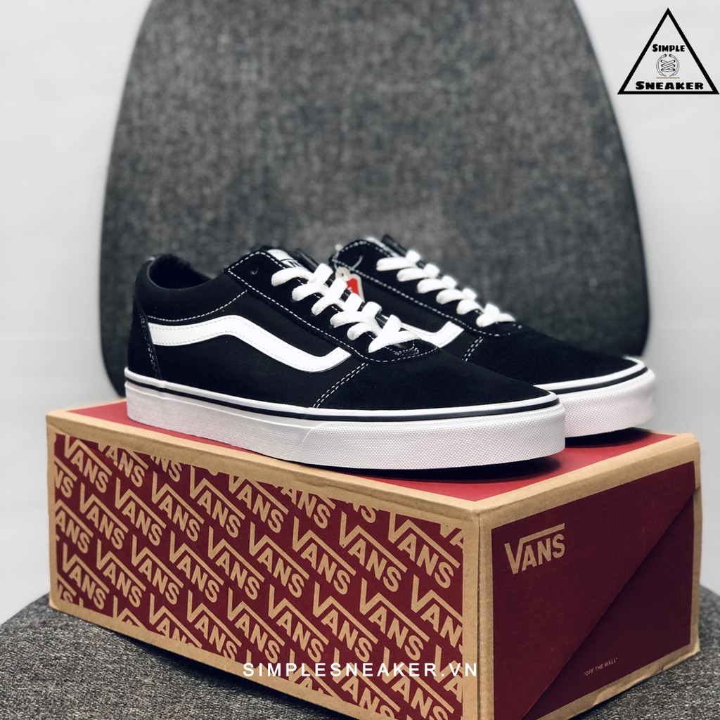 Giày Vans Real 🔴FREESHIP🔴Vans Ward Đen Trắng Chính Hãng - Giày Vans Giá Rẻ Chuẩn Auth Fullbox